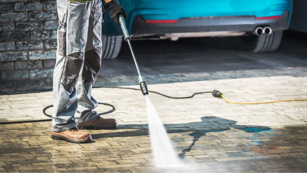 driveway cleaning machine