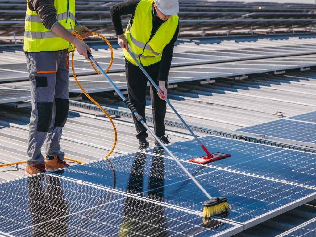 solar panel cleaning