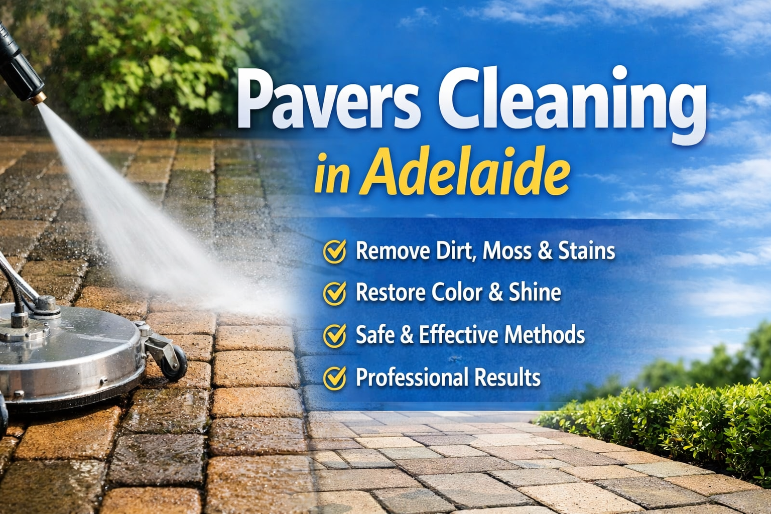 pavers cleaning in Adelaide