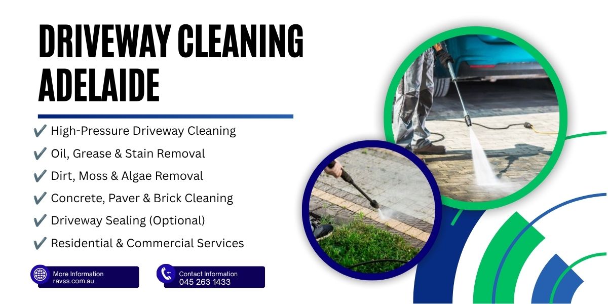 professional driveway cleaning Adelaide, featuring driveway pressure washing services and tips for keeping driveways clean, stain-free, and well maintained.