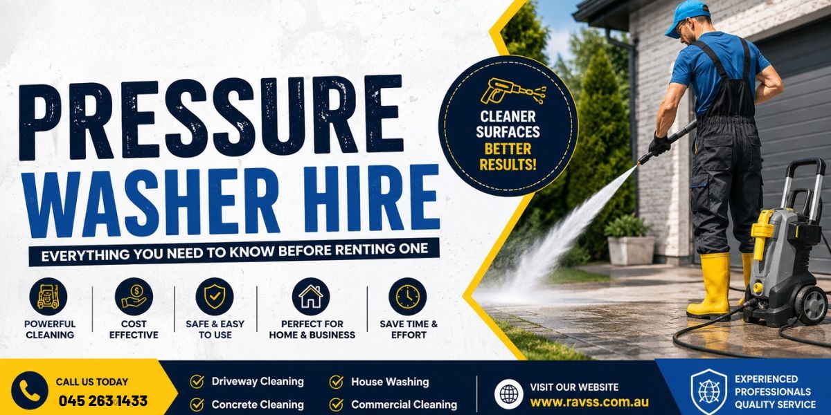 Professional pressure washer hire in Adelaide by RAVSS High Pressure Cleaning for cleaning driveways, patios, concrete, and exterior surfaces