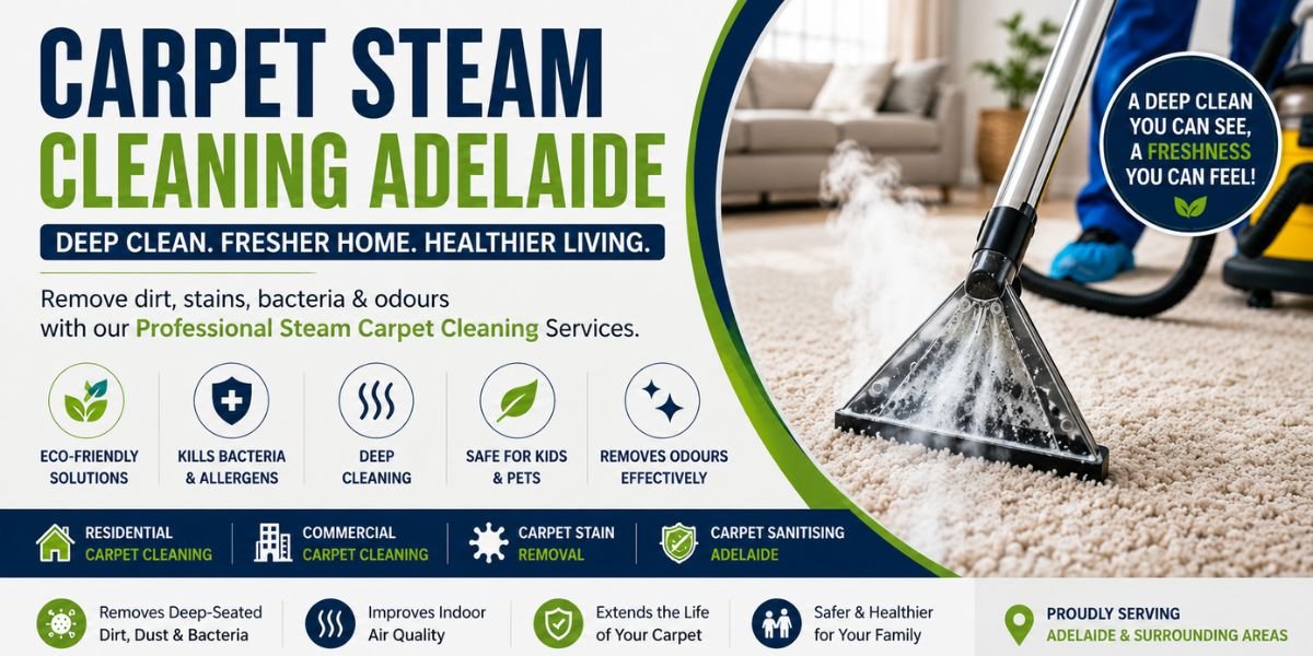 Professional Carpet Steam Cleaning Adelaide service in a residential home