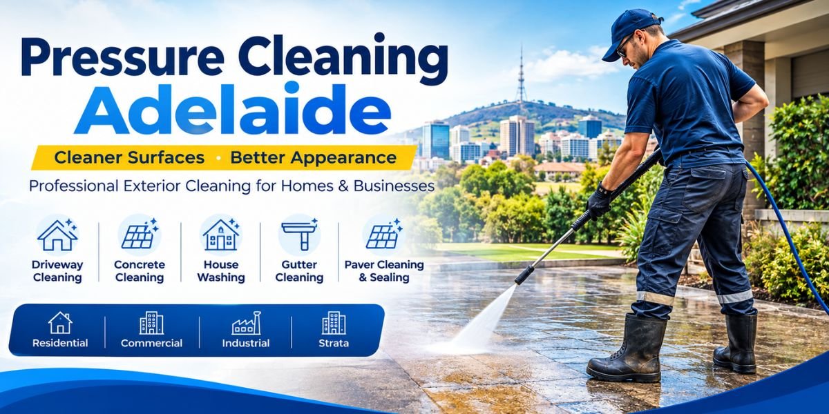 Pressure cleaning Adelaide for residential and commercial property exteriors