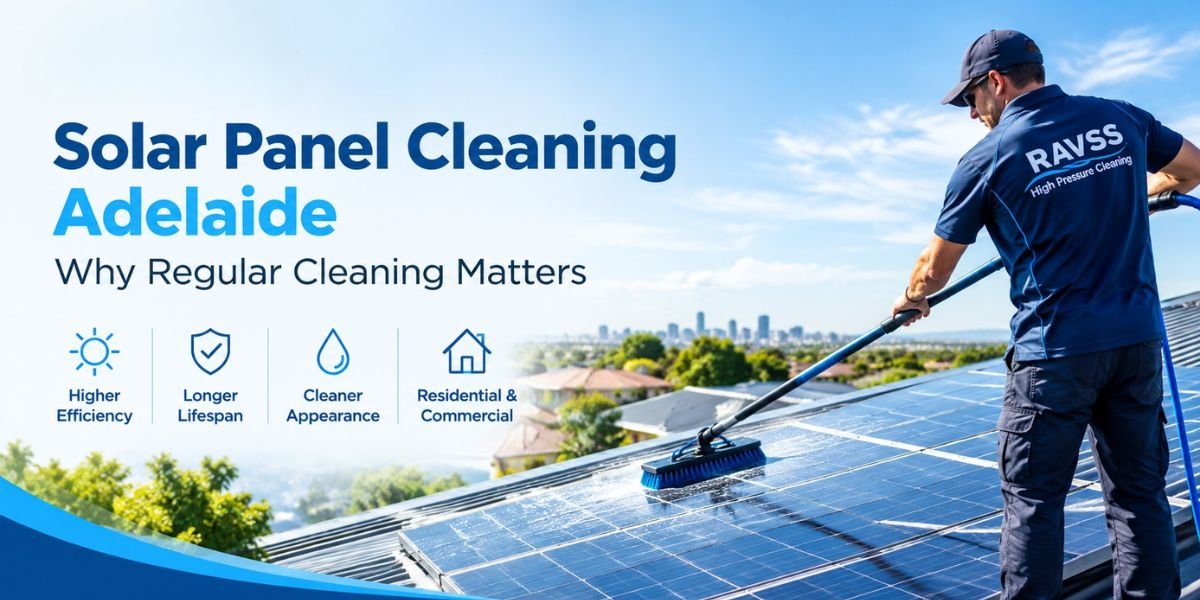 Solar panel cleaning Adelaide by RAVSS High Pressure Cleaning